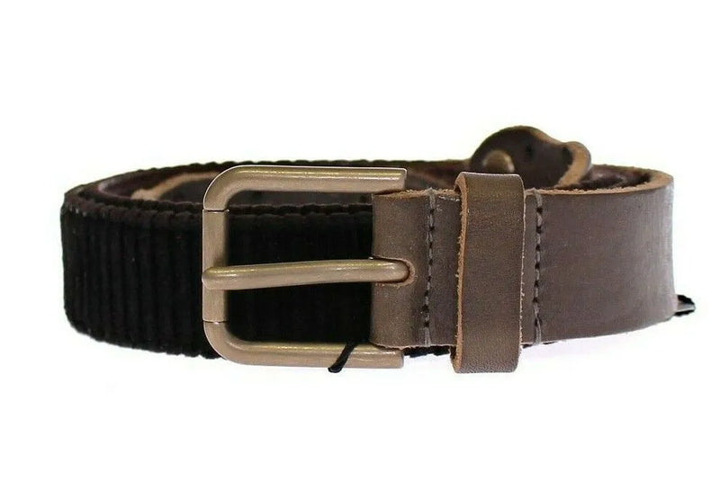 Brown Leather Logo Cintura Gürtel Belt-Dolce & Gabbana-LabelTerrace.com