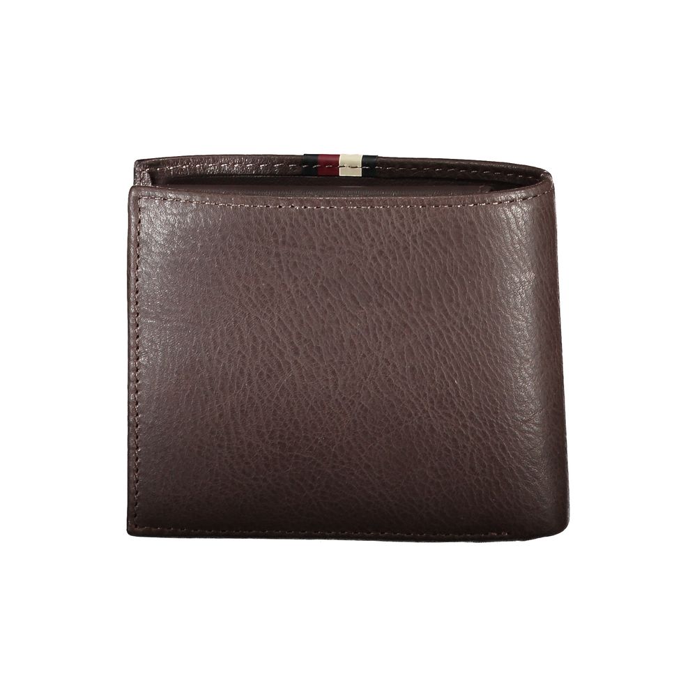 Brown Leather Men Wallet-Tommy Hilfiger-LabelTerrace.com