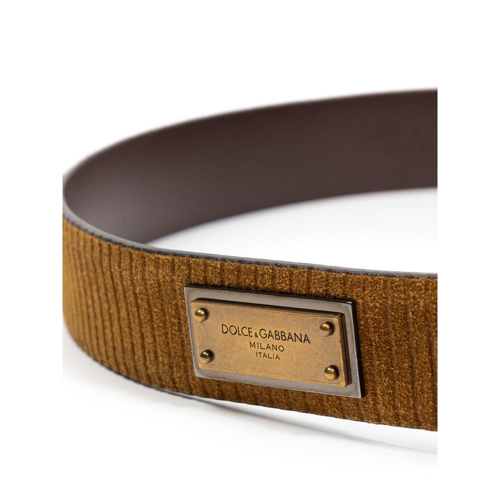 Brown Leather Belt-Dolce & Gabbana-LabelTerrace.com
