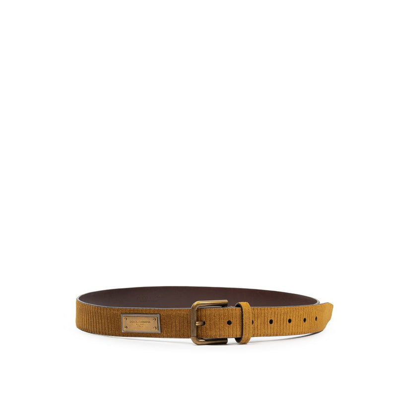 Brown Leather Belt-Dolce & Gabbana-LabelTerrace.com