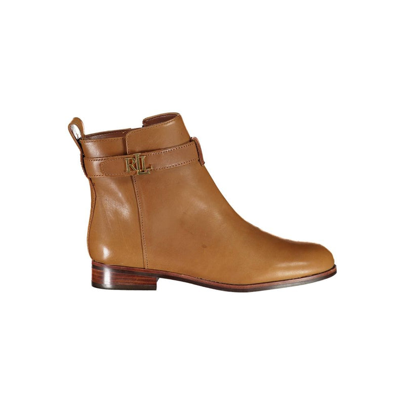 Brown Leather Women Boot-Ralph Lauren-LabelTerrace.com