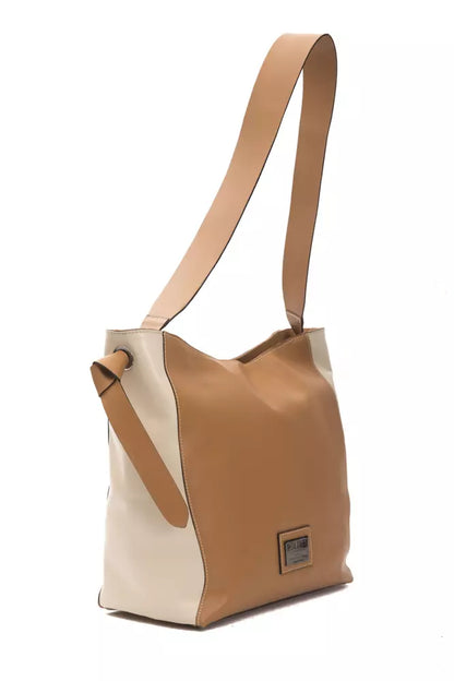 Brown Leather Women Shoulder Bag-Pompei Donatella-LabelTerrace.com