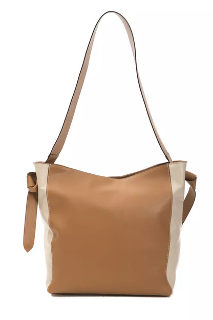 Brown Leather Women Shoulder Bag-Pompei Donatella-LabelTerrace.com