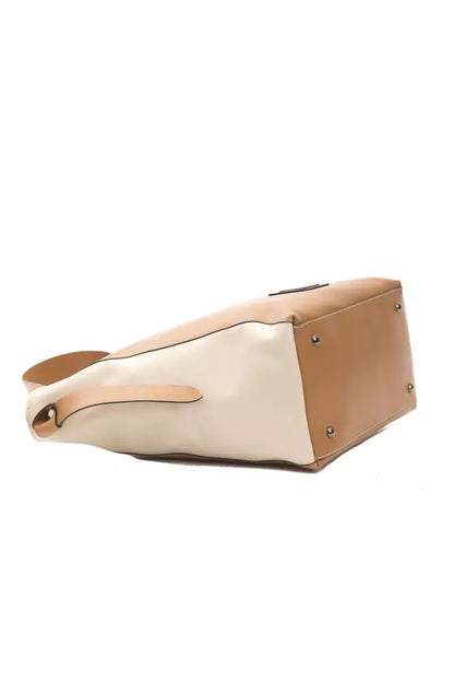 Brown Leather Women Shoulder Bag-Pompei Donatella-LabelTerrace.com