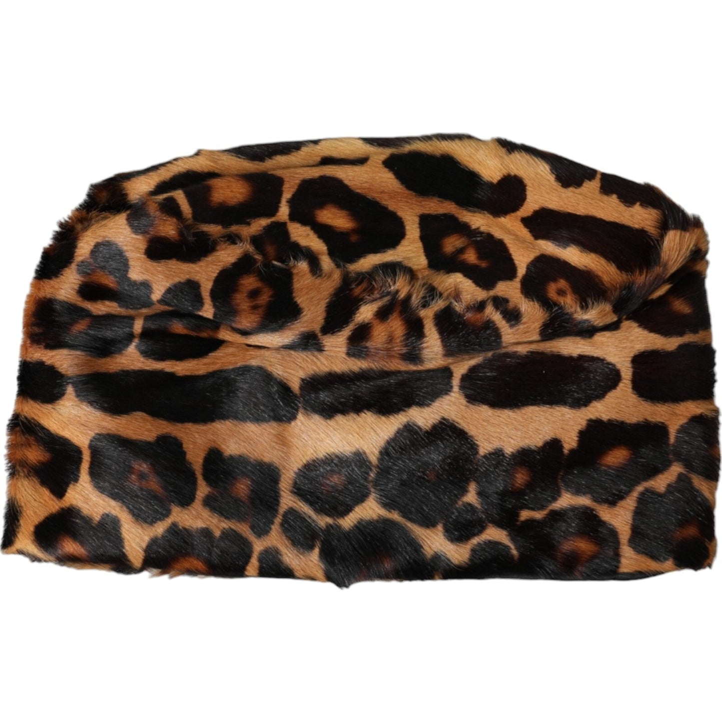 Brown Leopard Fur Women Bucket Capello Hat