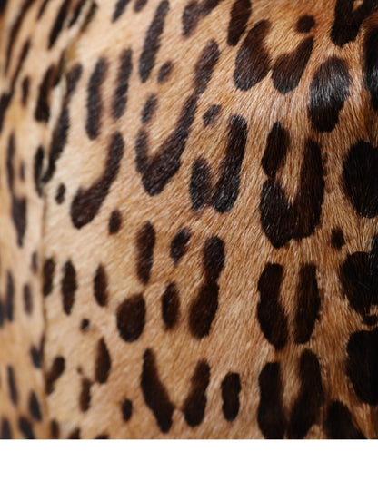 Brown Leopard Fur Women Bucket Hat-Dolce & Gabbana-LabelTerrace.com