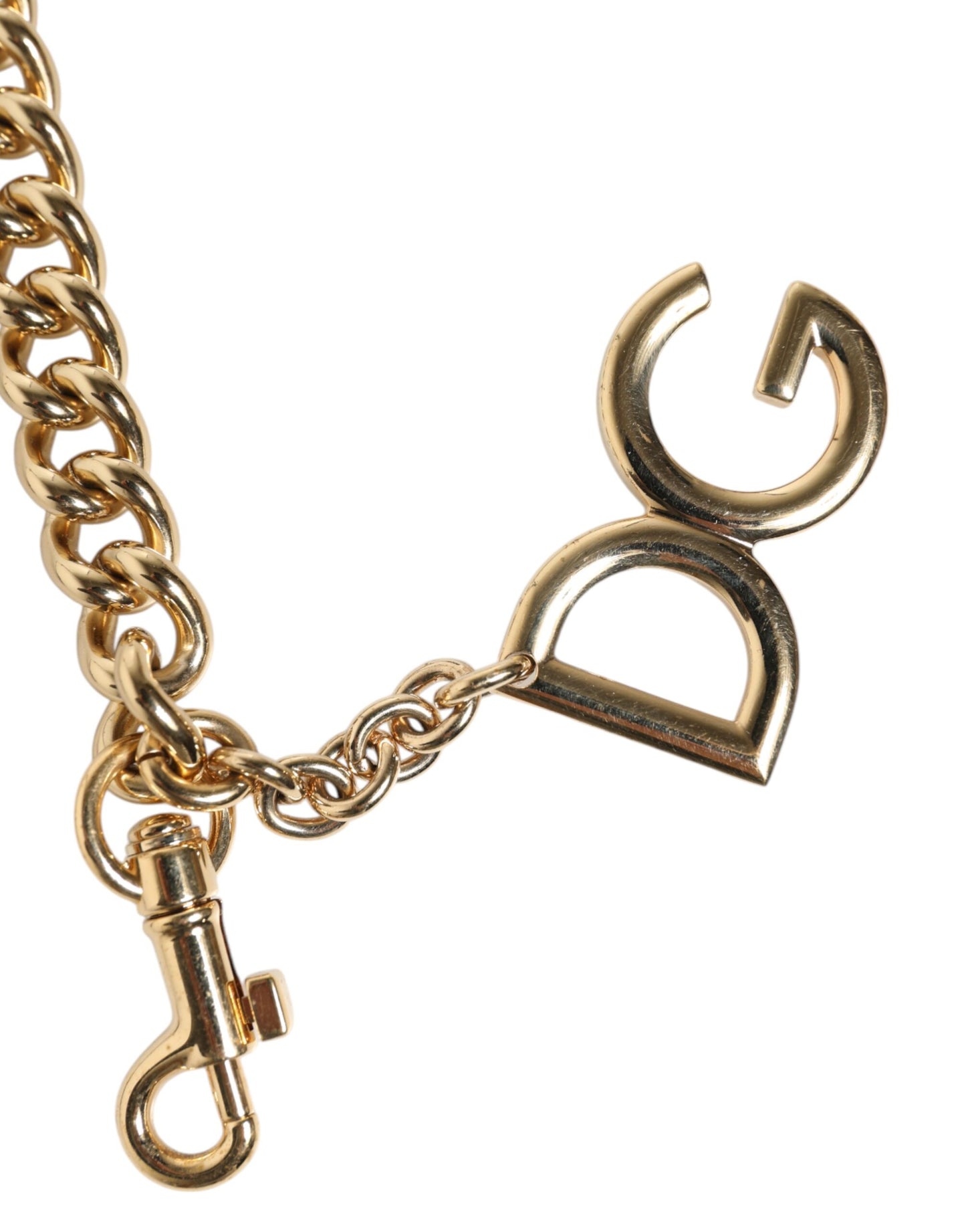 Brown Leopard Gold Brass Chain Accessory Shoulder Strap-Dolce & Gabbana-LabelTerrace.com