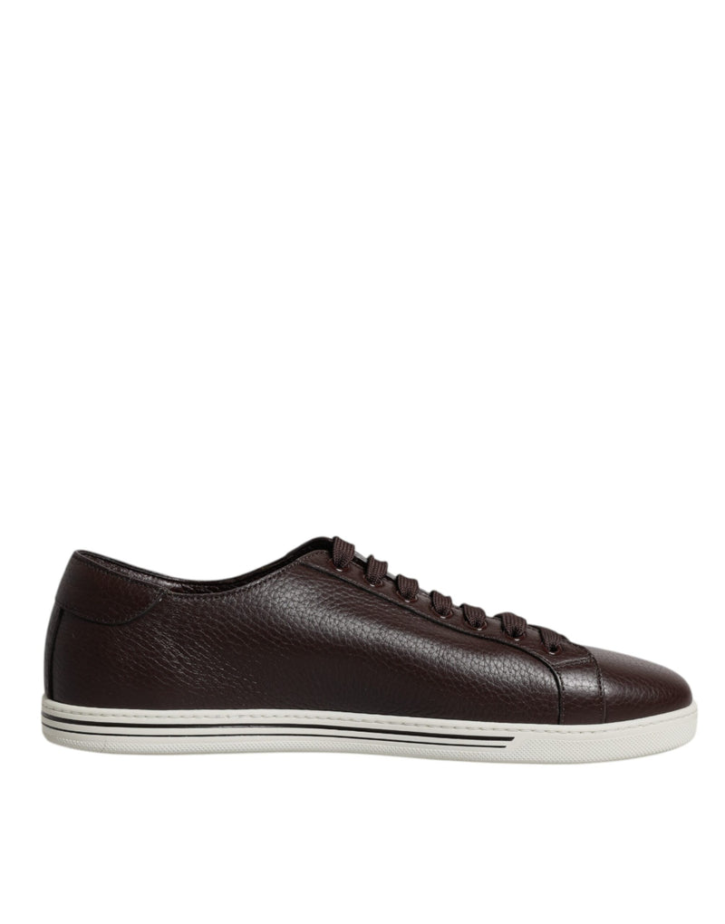 Brown Low Top Men Saint Tropez Sneakers Shoes-Dolce & Gabbana-LabelTerrace.com