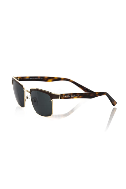 Brown Metallic Fibre Men Sunglass-Frankie Morello-LabelTerrace.com