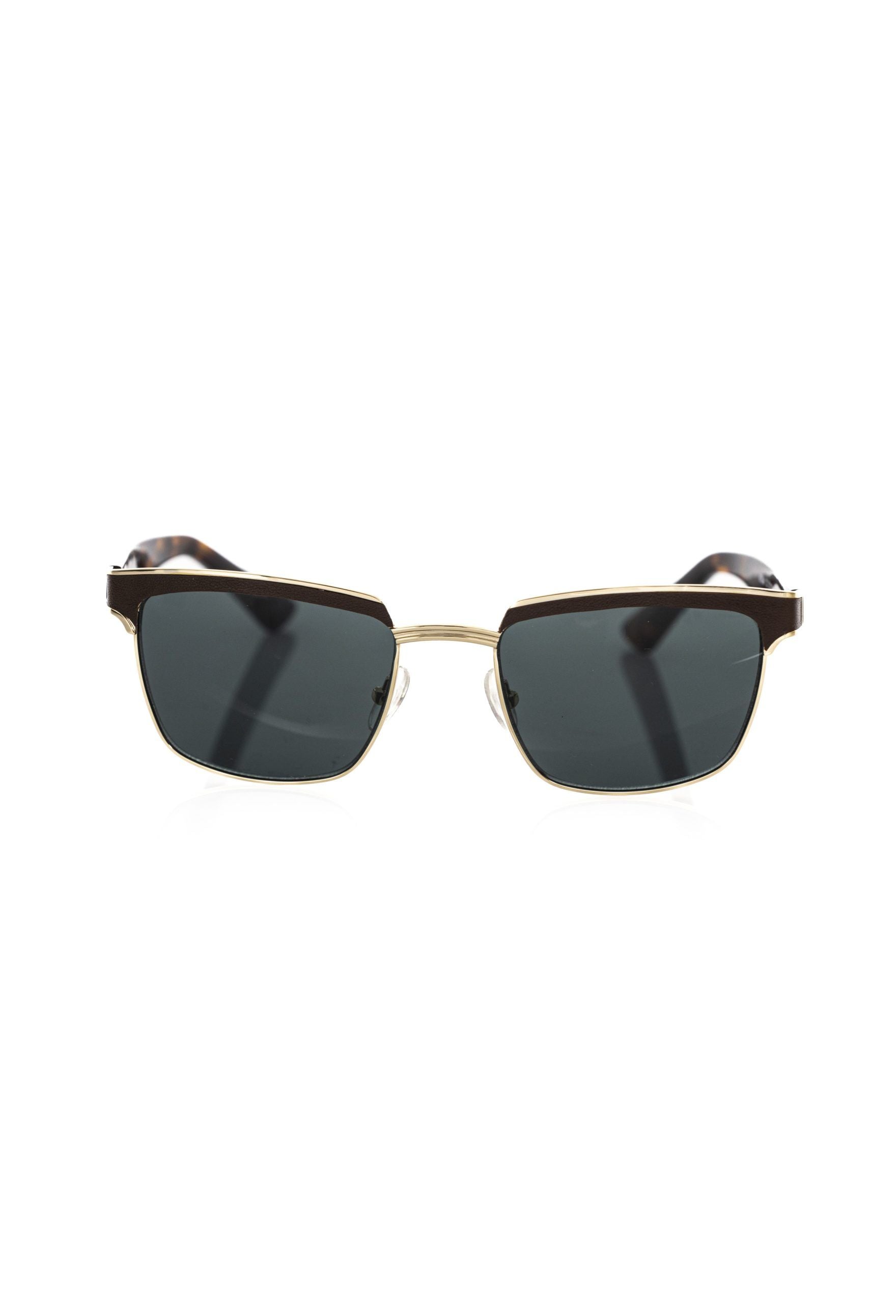 Brown Metallic Fibre Men Sunglass-Frankie Morello-LabelTerrace.com