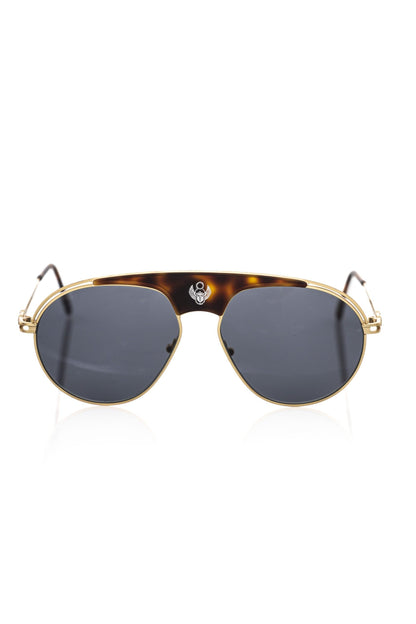 Brown Metallic Sunglasses for Men-Frankie Morello-LabelTerrace.com