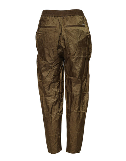 Brown Mid Waisted Women Sweatpants Pants-Dsquared²-LabelTerrace.com