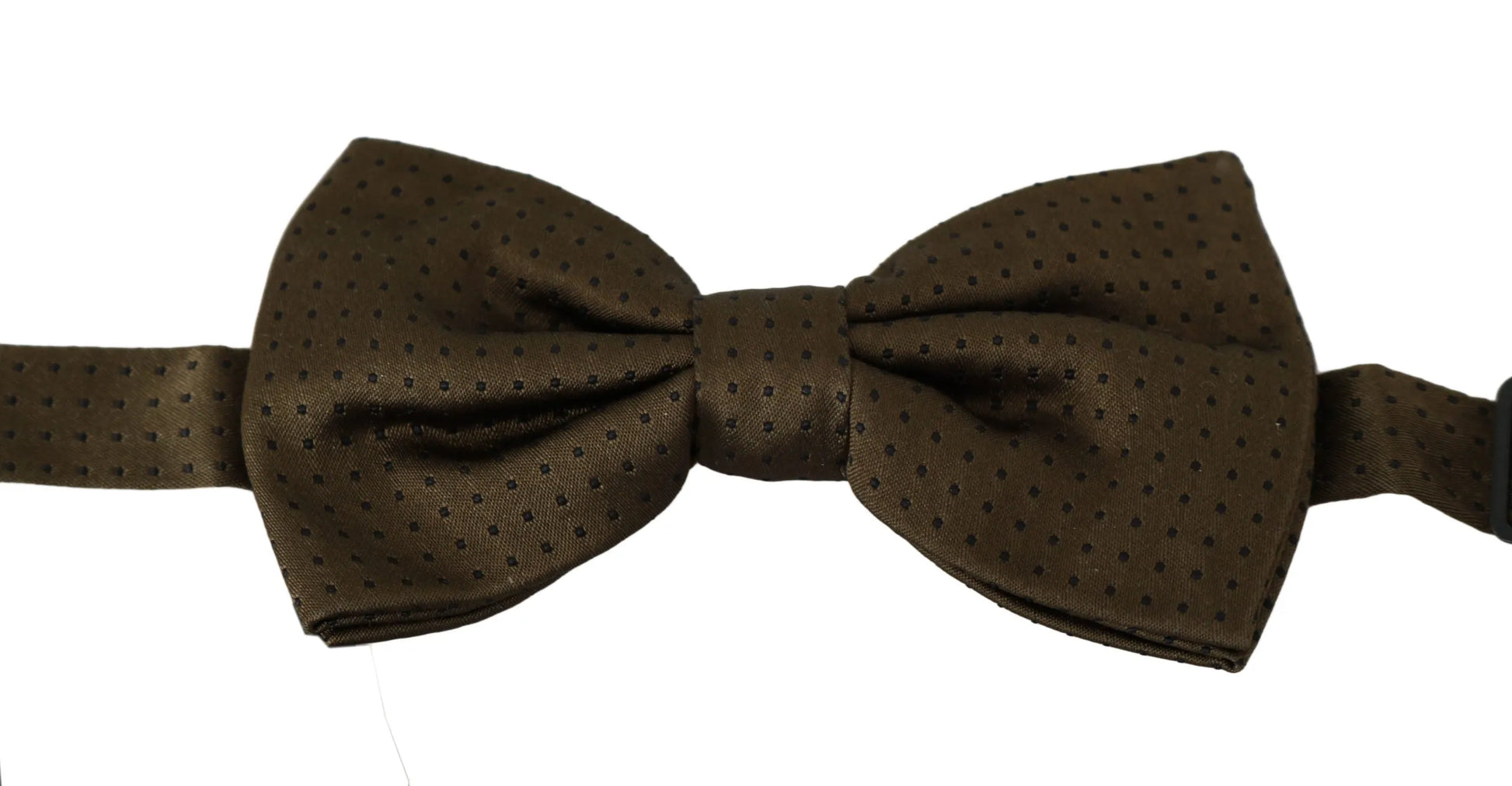 Brown Polka Dots Silk Adjustable Neck Papillon Men Bow Tie-Dolce & Gabbana-LabelTerrace.com