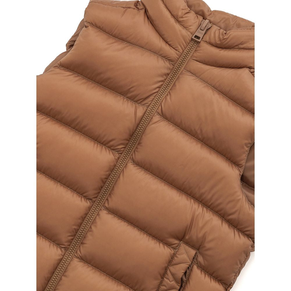 Brown Polyamide Sleveless Jacket-Herno-LabelTerrace.com