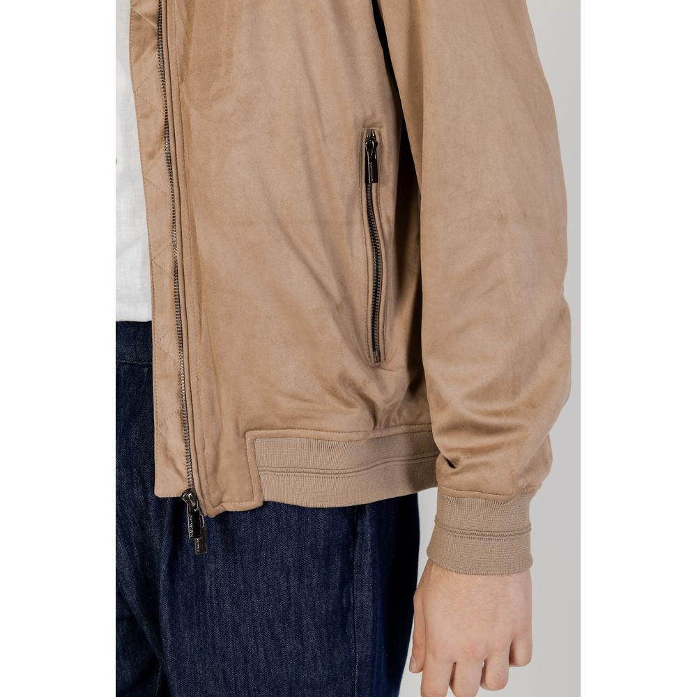 Brown Polyester Bomber
