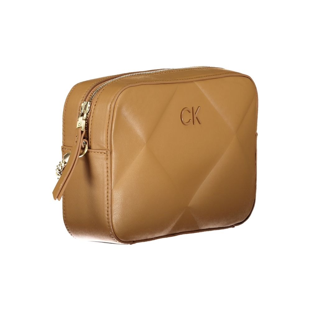 Brown Polyester Handbag-Calvin Klein-LabelTerrace.com