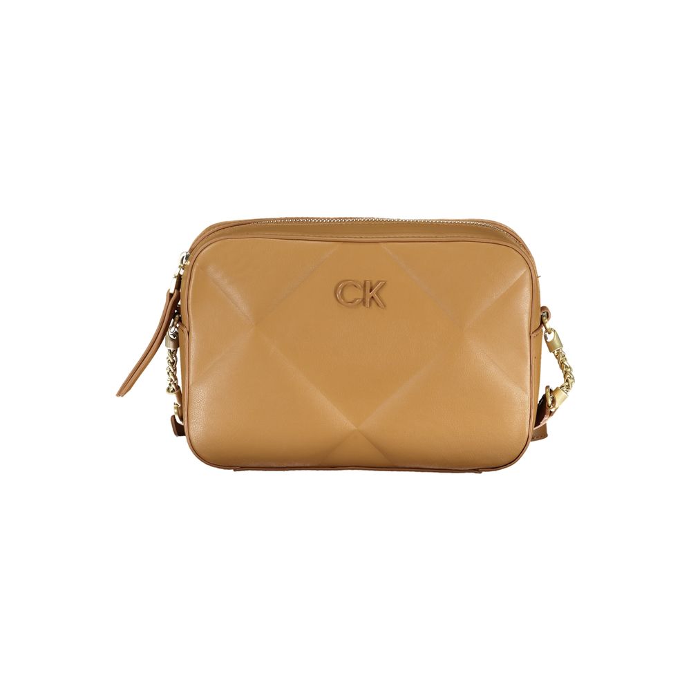 Brown Polyester Handbag-Calvin Klein-LabelTerrace.com