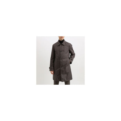 Brown Polyester Men's Trench Jacket-Add-LabelTerrace.com