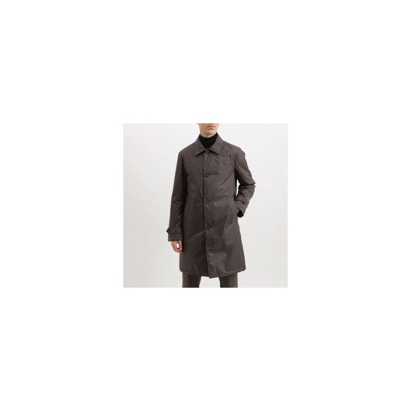 Brown Polyester Men's Trench Jacket-Add-LabelTerrace.com