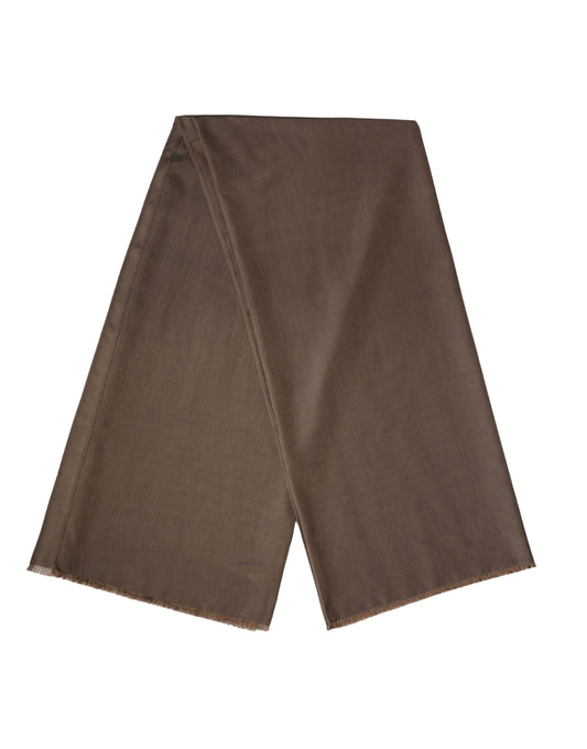 Brown Polyester Neck Warmer Shawl 185cm x 165cm Men Scarf