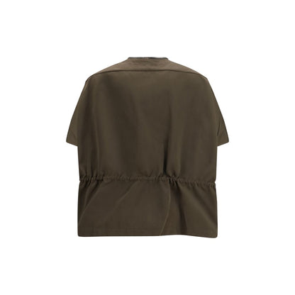 Brown Polyester Shell Jacket