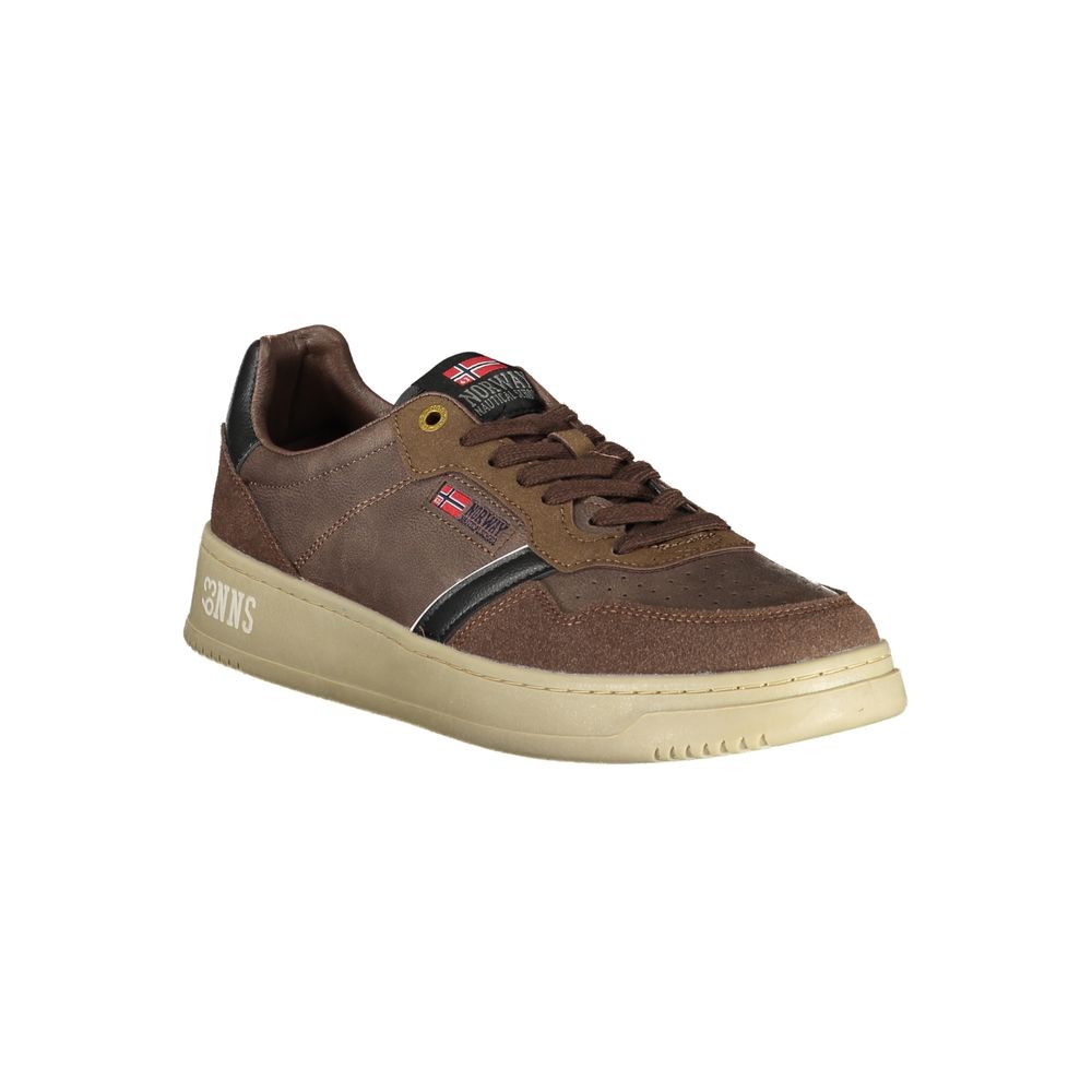 Brown Polyester Sneaker