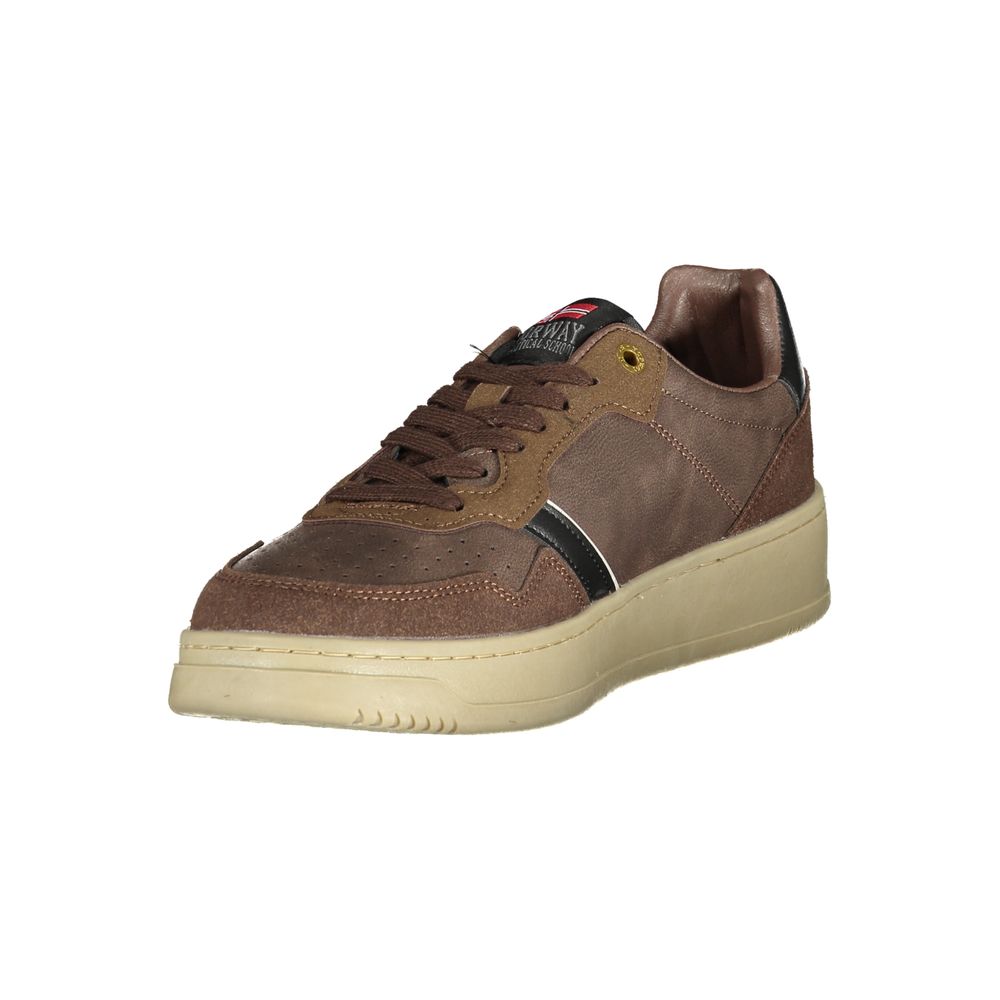Brown Polyester Sneaker