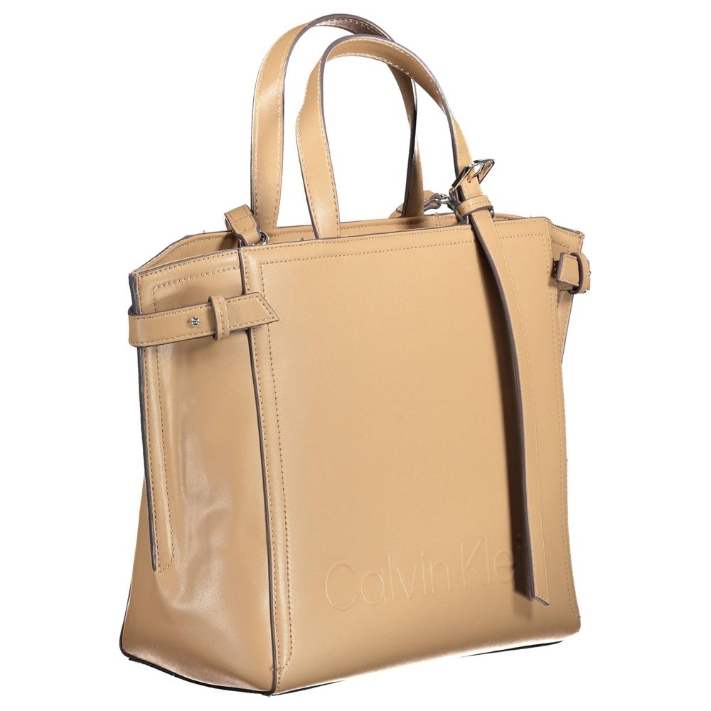 Brown Polyester Women Handbag-Calvin Klein-LabelTerrace.com
