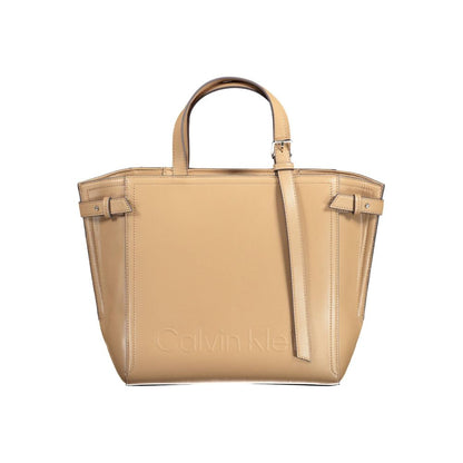 Brown Polyester Women Handbag-Calvin Klein-LabelTerrace.com