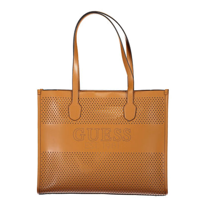 Brown Polyethylene Handbag-Guess Jeans-LabelTerrace.com