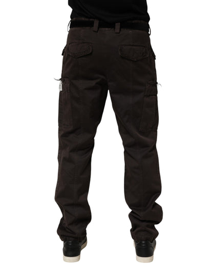 Brown Re- Edition Cotton Men Cargo Pants