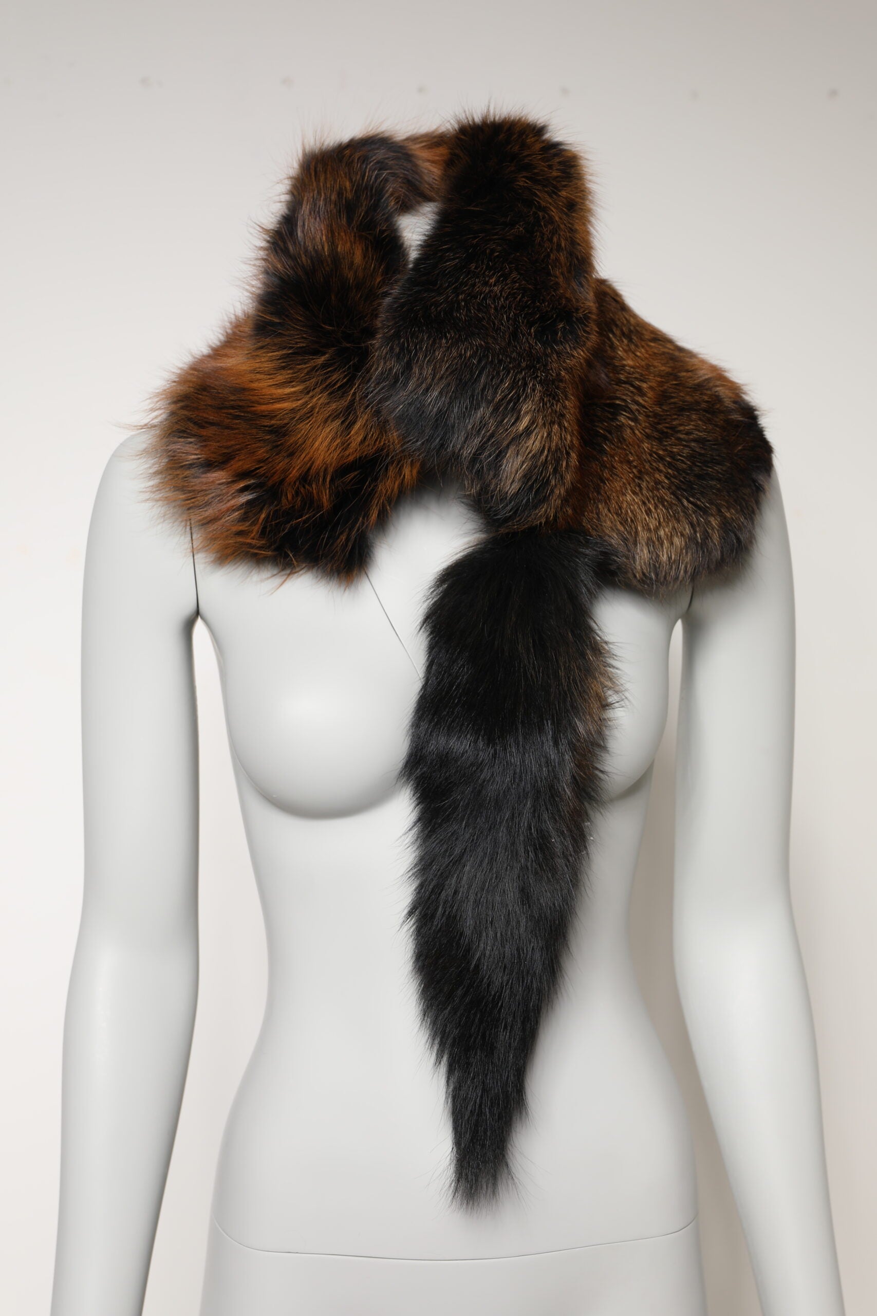 Brown Red Fox Fur Neck Warmer Winter Scarf-Dolce & Gabbana-LabelTerrace.com