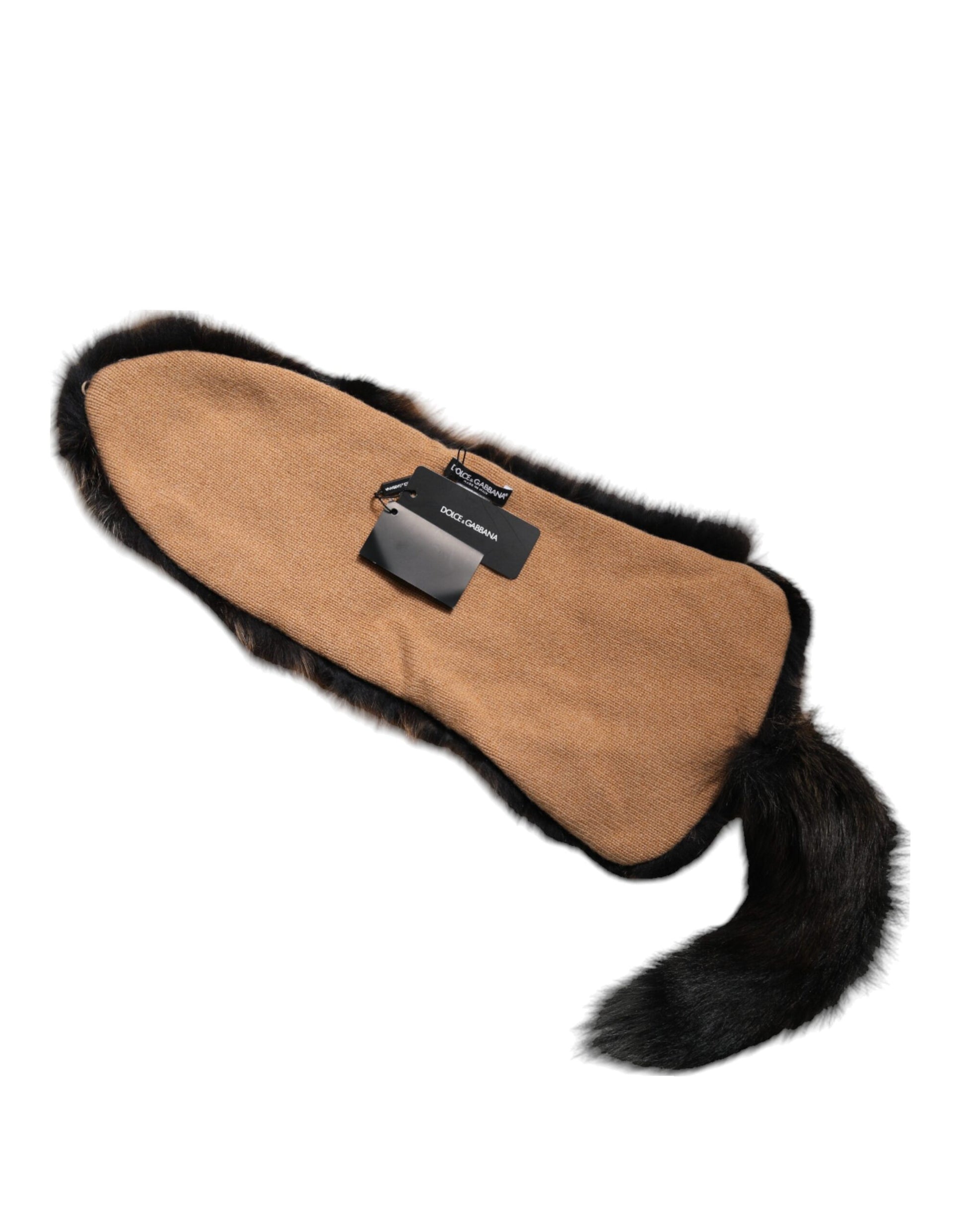 Brown Red Fox Fur Neck Warmer Winter Scarf-Dolce & Gabbana-LabelTerrace.com