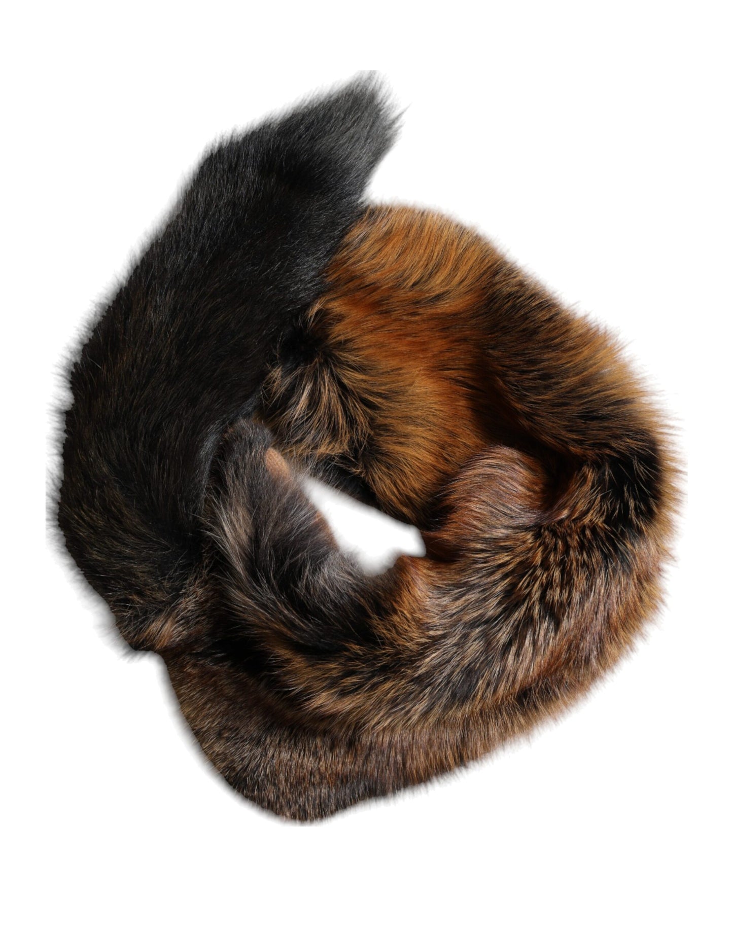 Brown Red Fox Fur Neck Warmer Winter Scarf-Dolce & Gabbana-LabelTerrace.com