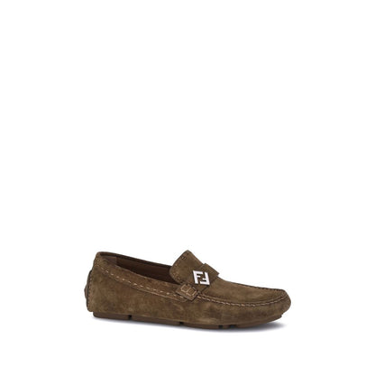 Brown Rubber Slip-On Loafers