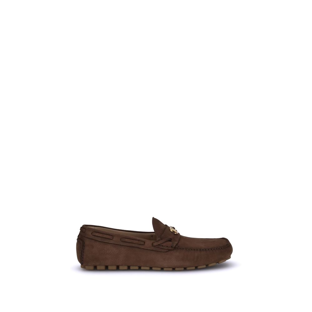 Brown Rubber Slip-On Loafers