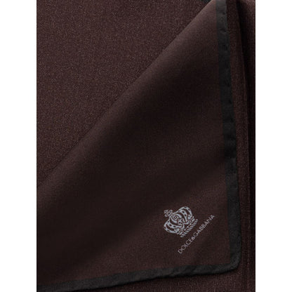 Brown Silk Pocket Square-Dolce & Gabbana-LabelTerrace.com
