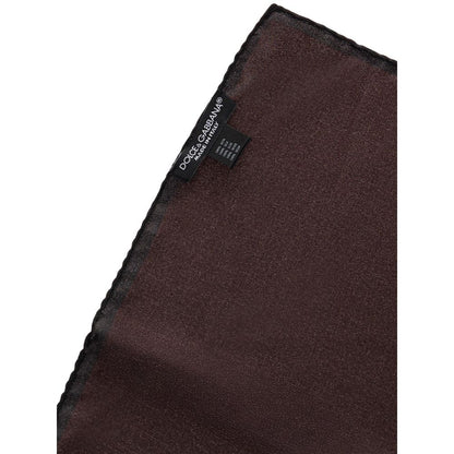 Brown Silk Pocket Square-Dolce & Gabbana-LabelTerrace.com