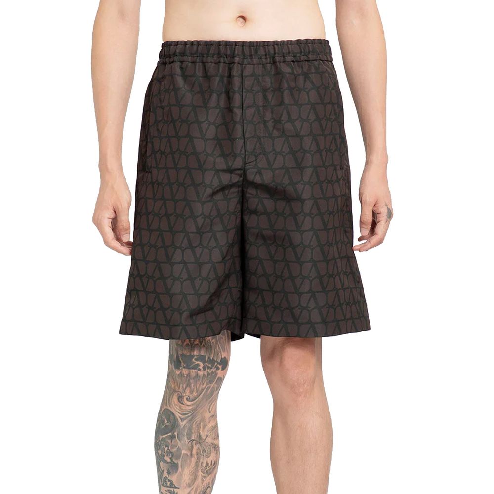 Logo Silk Shorts-Valentino-LabelTerrace.com
