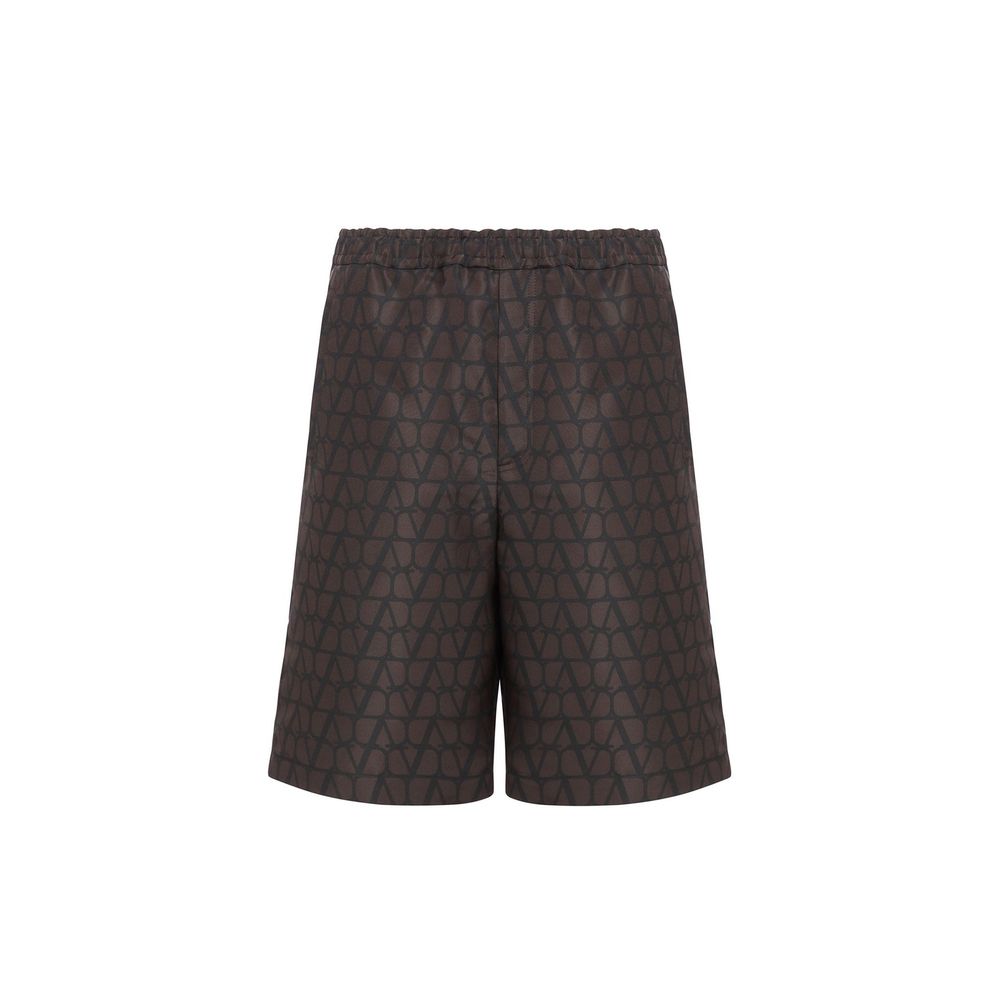 Logo Silk Shorts-Valentino-LabelTerrace.com