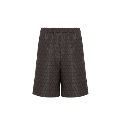 Logo Silk Shorts-Valentino-LabelTerrace.com