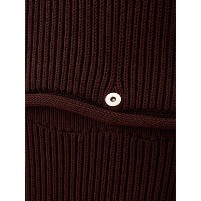 Brown Viscose Casual Dress