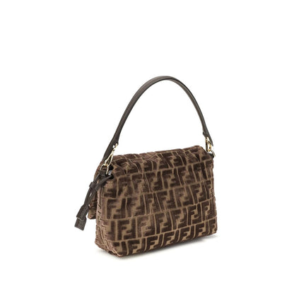 Brown Viscose Shoulder Bag