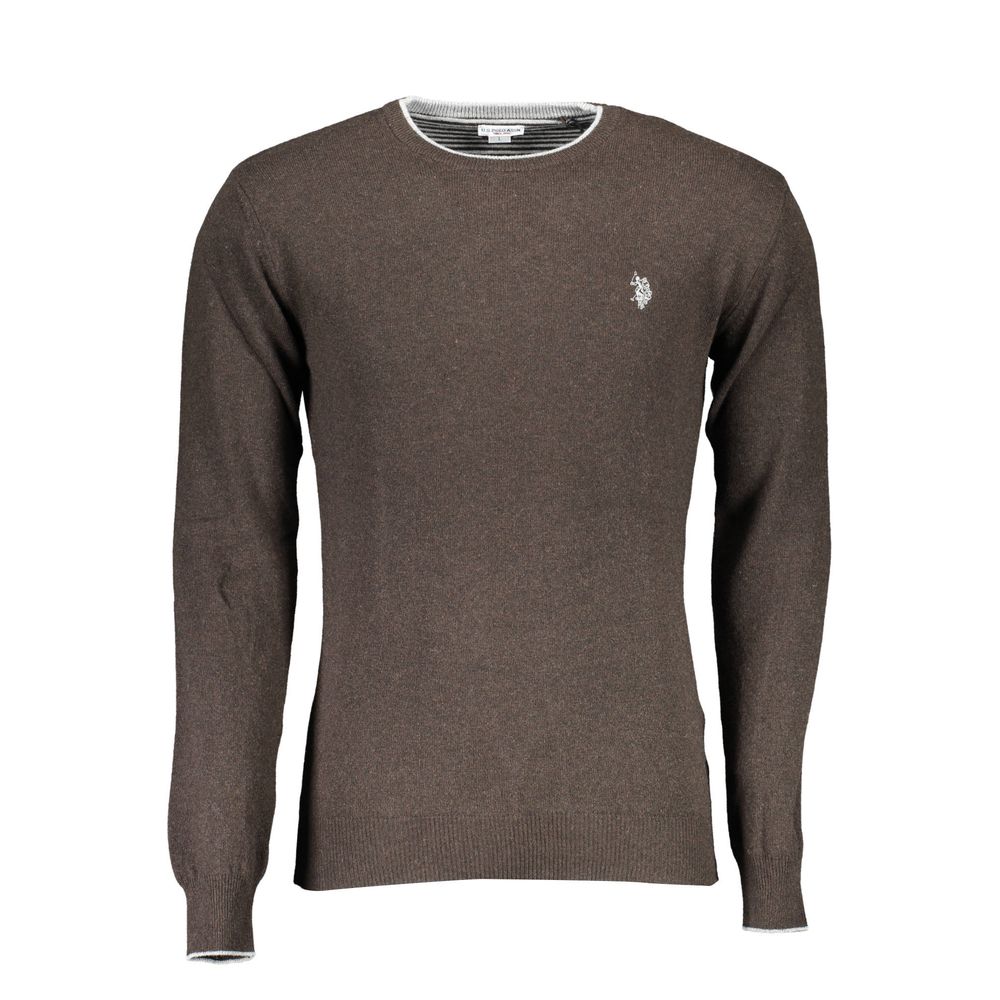 Brown Wool Men Sweater-U.S. POLO ASSN.-LabelTerrace.com