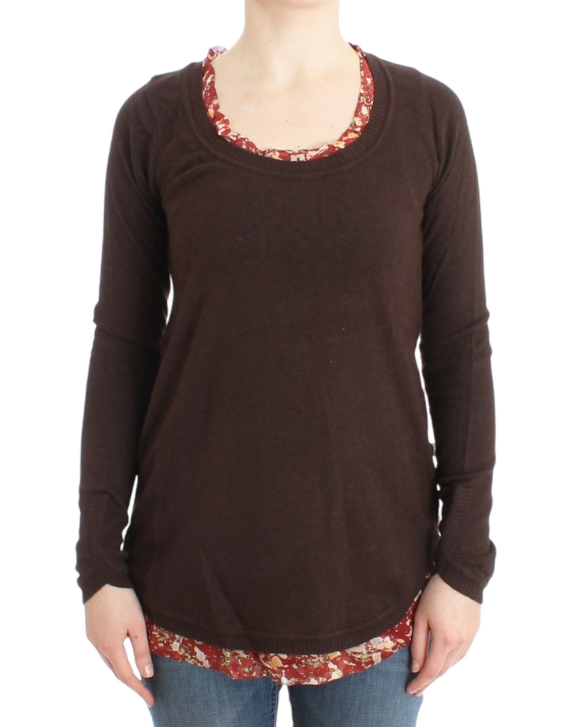 Brown crewneck sweater
