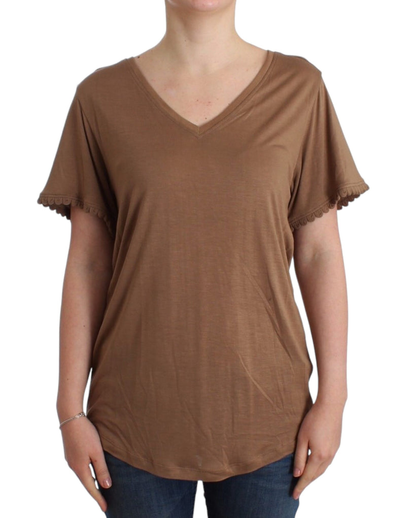 Brown shortsleeved top-John Galliano-LabelTerrace.com