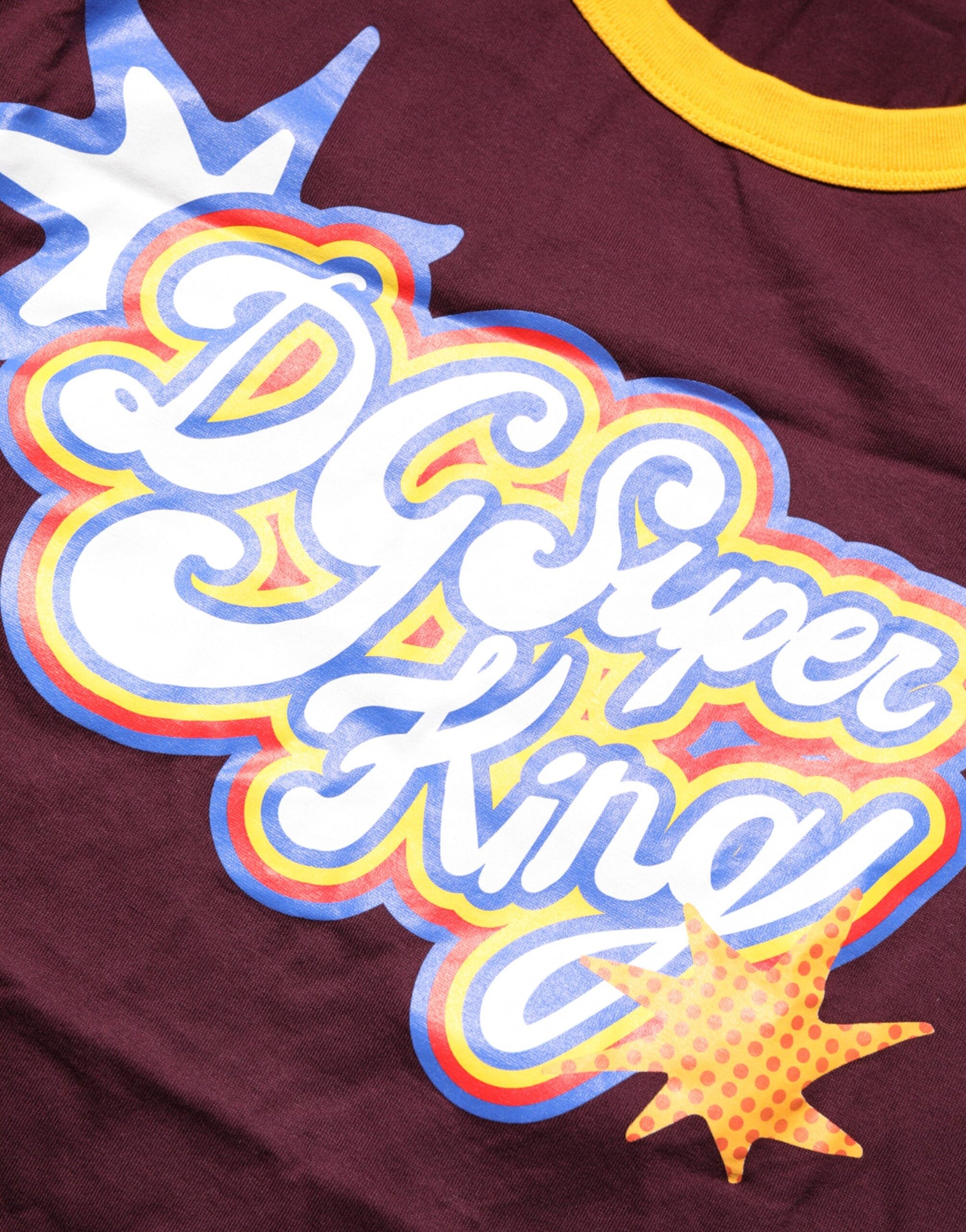 Burgundy Cotton DG Super King Logo T-Shirt-Dolce & Gabbana-LabelTerrace.com