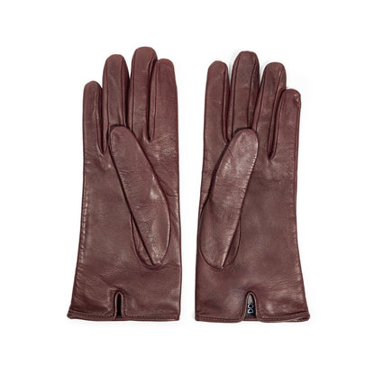 Burgundy Leather Glove-Dolce & Gabbana-LabelTerrace.com