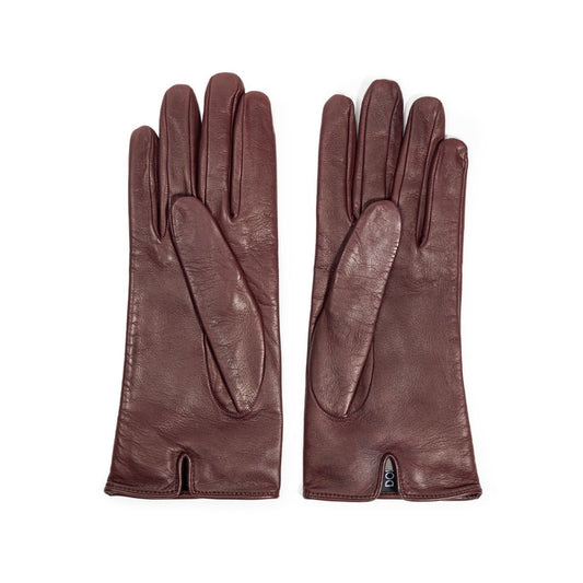 Burgundy Leather Glove-Dolce & Gabbana-LabelTerrace.com