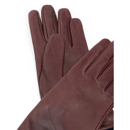 Burgundy Leather Glove-Dolce & Gabbana-LabelTerrace.com